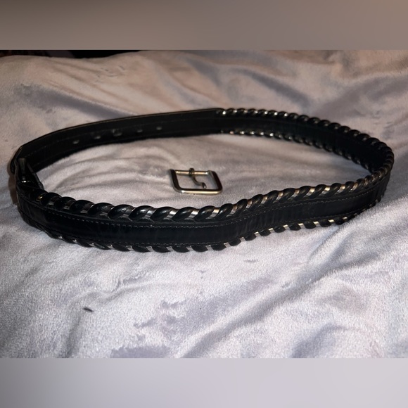JUSTIN LEATHER BELT SIZE 34. Buckle can be exchanged for different one. Used - Picture 8 of 9